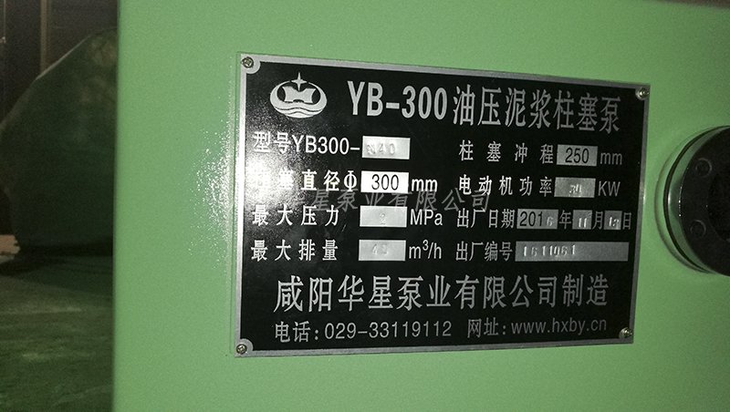 yb300陶瓷柱塞泵參數